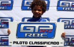 Foto: Flávio Quick - Apenas em sua terceira corrida oficial o pequeno Leonardo Cortez se classificou para o GP na categoria Mirim.
