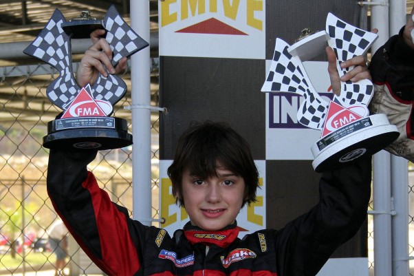 Foto: Flávio Quick - Gabriel conseguiu dois quartos lugares nesta rodada do Mineiro de Kart.